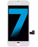 Replacement LCD Assembly With Steel Plate Compatible with Apple iPhone 7 (Aftermarket) (White)