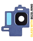 Replacement Back Camera Lens With Bezel Ring Compatible with Samsung Galaxy S8 (Blue)
