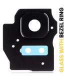 Replacement Back Camera Lens With Bezel Ring Compatible with Samsung Galaxy S8 Plus (Midnight Black)