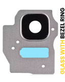 Replacement Back Camera Lens With Bezel Ring Compatible with Samsung Galaxy S8 Plus (Arctic Silver)