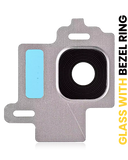 Replacement Back Camera Lens With Bezel Ring Compatible with Samsung Galaxy S8 (Arctic Silver)
