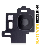 Replacement Back Camera Lens With Bezel Ring Compatible with Samsung Galaxy S8 (Midnight Black)