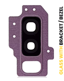 Replacement Back Camera Lens With Bracket / Bezel Compatible with Samsung Galaxy S9 Plus (Purple)