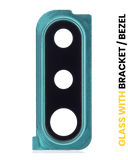 Replacement Back Camera Lens With Bracket / Bezel Compatible with Samsung Galaxy A30s (A307 / 2019) (Green)