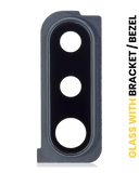 Replacement Back Camera Lens With Bracket / Bezel Compatible with Samsung Galaxy A30s (A307 / 2019) (Black)
