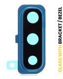Replacement Back Camera Lens With Bracket / Bezel Compatible with Samsung Galaxy A30s (A307 / 2019) (Blue)