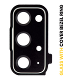 Replacement Back Camera Lens With Cover Bezel Ring Compatible with Samsung Galaxy S20 FE 4G / 5G (Cosmic Black)