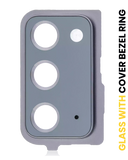 Replacement Back Camera Lens With Cover Bezel Ring Compatible with Samsung Galaxy Note 20 5G (Mystic Gray)