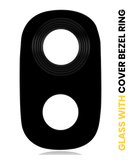 Replacement Back Camera Lens With Bezel Ring Compatible with Samsung Galaxy J3 (J337 / 2018) (Black)