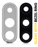 Replacement Back Camera Lens With Bezel Ring Compatible with Huawei P30 Lite (Pearl White) (6GB RAM)