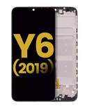 Replacement LCD Assembly With Frame Compatible with Huawei Y6 (2019) (Refurbished) (Midnight Black)