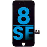 Replacement LCD Assembly With Steel Plate Compatible with Apple iPhone 8 / SE (2020 / 2022) (Aftermarket) (Black)