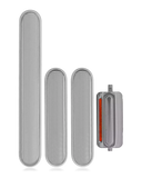 Replacement Hard Buttons (Power / Volume / Switch) Compatible with Apple iPhone X (Silver)