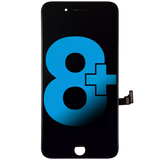 Replacement LCD Assembly With Steel Plate Compatible with Apple iPhone 8 Plus (Aftermarket) (Black)