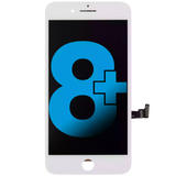 Replacement LCD Assembly With Steel Plate Compatible with Apple iPhone 8 Plus (Aftermarket) (White)