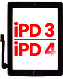 Replacement Digitizer Compatible with Apple iPad 3 / iPad 4 (Home Button Pre-Installed For iPad 3) (Aftermarket Plus) (Black)
