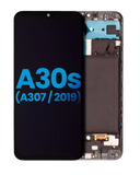 Replacement LCD Assembly With Frame (Without Finger Print Sensor) Compatible with Samsung Galaxy A30s (A307 / 2019) (Aftermarket: Incell) (All Colors)