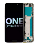 Replacement LCD Assembly With Frame Compatible with Motorola One (XT1941 / 2018) (Genuine OEM) (White)