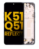 Replacement LCD Assembly With Frame Compatible with LG K51 / Q51 / Reflect (Refurbished) (Black)