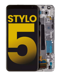Replacement LCD Assembly With Frame Compatible with LG Stylo 5 (Refurbished) (Silvery White)