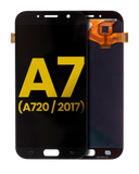 Replacement OLED Assembly Without Frame Compatible with Samsung Galaxy A7 (A720 / 2017) (Refurbished: Cosmetic Grade: New) (Black)