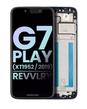 Replacement LCD Assembly With Frame Compatible with Motorola Moto G7 Play (XT1952 / 2019) / T-Mobile Revvlry (Genuine OEM) (Starry Black)