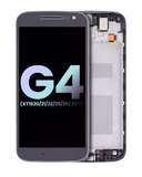 Replacement LCD Assembly With Frame Compatible with Motorola Moto G4 (XT1620 / XT1621 / XT1622 / XT1625 / XT1626 / 2016) (Genuine OEM) (Black)
