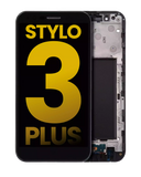 Replacement LCD Assembly With Frame Compatible with LG Stylo 3 Plus (TP450 / MP450 / M470) (Refurbished) (Black)