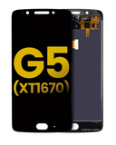 Replacement LCD Assembly Without Frame Compatible with Motorola Moto G5 (XT1672 / 2017) (Refurbished) (Black)