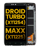 Replacement LCD Assembly With Frame Compatible with Motorola Droid Turbo (XT1254 / 2014) / Moto Maxx (XT1225) (Refurbished) (Black)