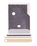 Replacement Micro-SD Sim Card Tray Compatible with HTC M10 (Gold)