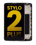 Replacement LCD Assembly With Frame Compatible with LG Stylo 2 Plus (K550 / MS550) (Refurbished) (Black)
