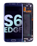 Replacement OLED Assembly With Frame Compatible with Samsung Galaxy S6 Edge (CDMA: Verizon / Sprint) (Service Pack) (Black Sapphire)