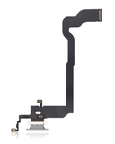Replacement Charging Port Flex Cable Compatible with Apple iPhone X (Premium) (Silver)