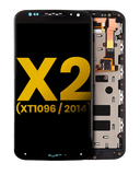 Replacement LCD Assembly With Frame Compatible with Motorola Moto X2 (XT1096 / 2014) (Refurbished) (Black)