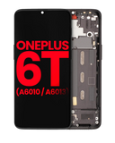 Replacement OLED Assembly With Frame Compatible with OnePlus 6T (A6010 / A6013) (Aftermarket Plus) (Midnight Black)