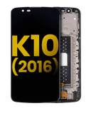 Replacement LCD Assembly With Frame Compatible with LG K10 (2016) (Refurbished) (Black)