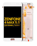 Replacement LCD Assembly With Frame Compatible with Asus ZenFone 4 Max Pro / ZenFone 4 Max Plus (ZC554KL / 2017) (Refurbished) (White)