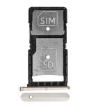 Replacement Sim Card Tray Compatible with Motorola Droid Turbo 2 (XT1585 / XT1580 / XT1581 / 2015) (Gold)