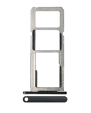 Replacement Dual Sim Card Tray Compatible with Motorola Moto G6 Play / G6 Forge (XT1922 / 2018) (Black)