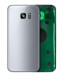 Replacement Back Cover Glass With Camera Lens Compatible with Samsung Galaxy S7 (No Logo) (Aftermarket Plus) (Silver)