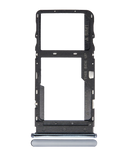 Replacement Dual Sim Card Tray Compatible with TCL 10L (T770H / T770B) (Arctic White)