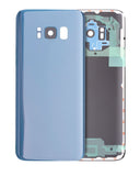 Replacement Back Cover Glass With Camera Lens Compatible with Samsung Galaxy S8 (No Logo) (Aftermarket Plus) (Coral Blue)
