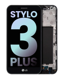 Replacement LCD Assembly With Frame Compatible with LG Stylo 3 Plus (TP450 / MP450 / M470) (Genuine OEM) (Black)