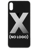 Replacement Back Cover Glass Compatible with Apple iPhone X (No Logo) (Space Gray)