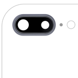 Replacement Back Camera Lens With Bracket & Bezel Compatible with Apple iPhone 8 Plus (Aftermarket Plus) (Space Gray) (10 Pack)