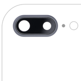 Replacement Back Camera Lens With Bracket & Bezel Compatible with Apple iPhone 8 Plus (Space Gray) (10 Pack) (Real Sapphire l Premium)