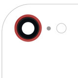 Replacement Back Camera Lens With Bracket & Bezel Compatible with Apple iPhone 8 / SE (2020) / SE (2022) (Red) (10 Pack) (Real Sapphire l Premium)