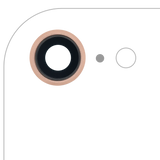 Replacement Back Camera Lens With Bracket & Bezel Compatible with Apple iPhone 8 (Gold) (10 Pack) (Real Sapphire l Premium)