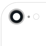 Replacement Back Camera Lens With Bracket & Bezel Compatible with Apple iPhone 8 / SE (2020) / SE (2022) (Silver) (10 Pack) (Real Sapphire l Premium)